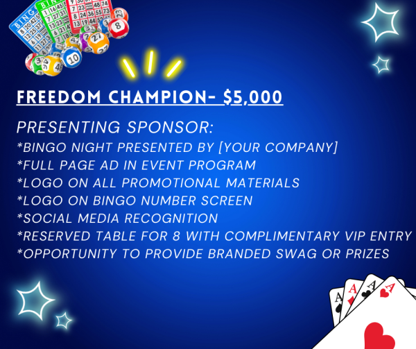 Bingo Night: Freedom Champion Sponsor